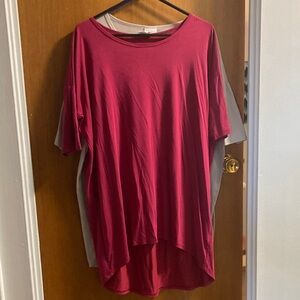 LuLaRoe Burgundy Tunic Top